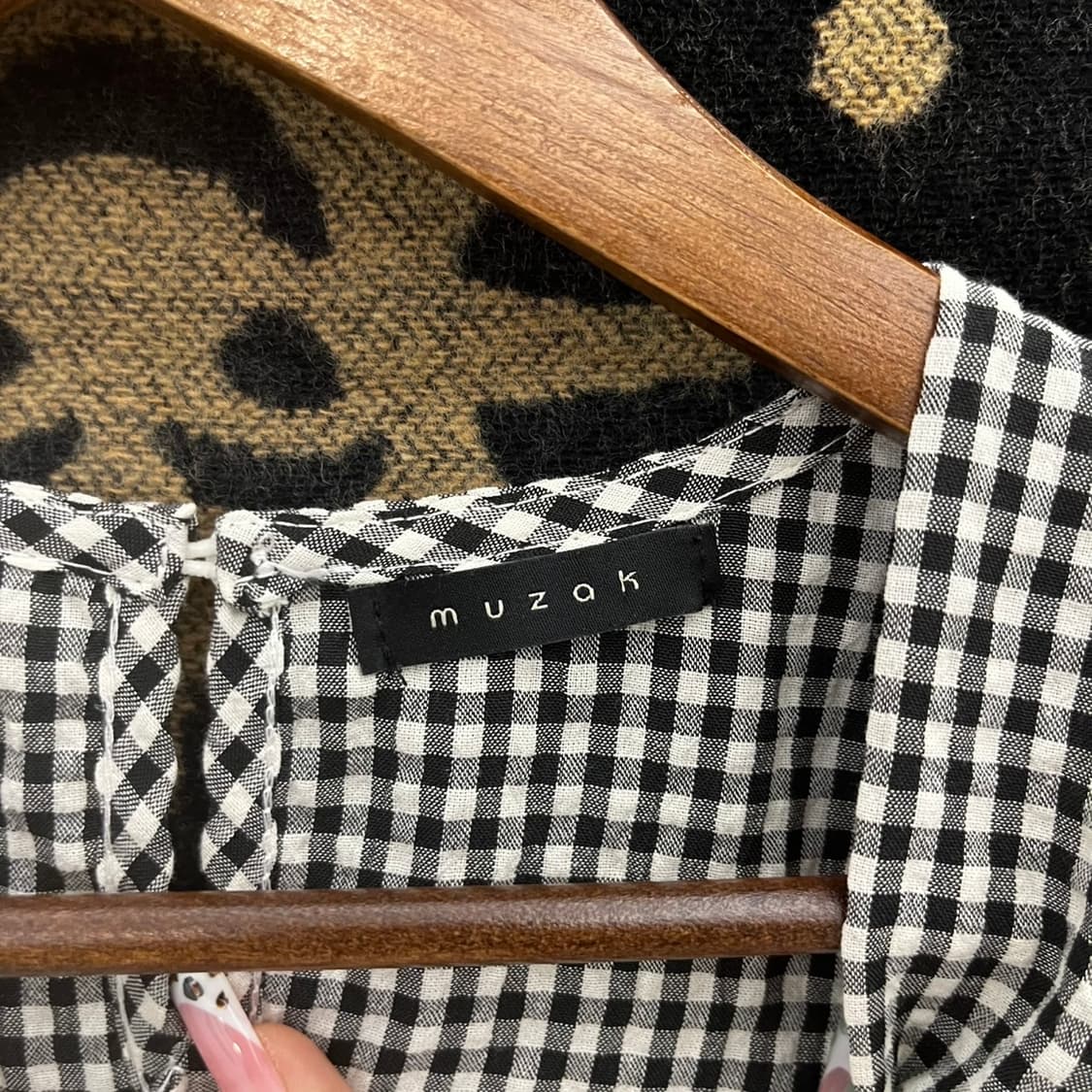 빈티지 러블리 더블리본 프릴 깅엄체크 반팔 블라우스 K0156 상품이미지5