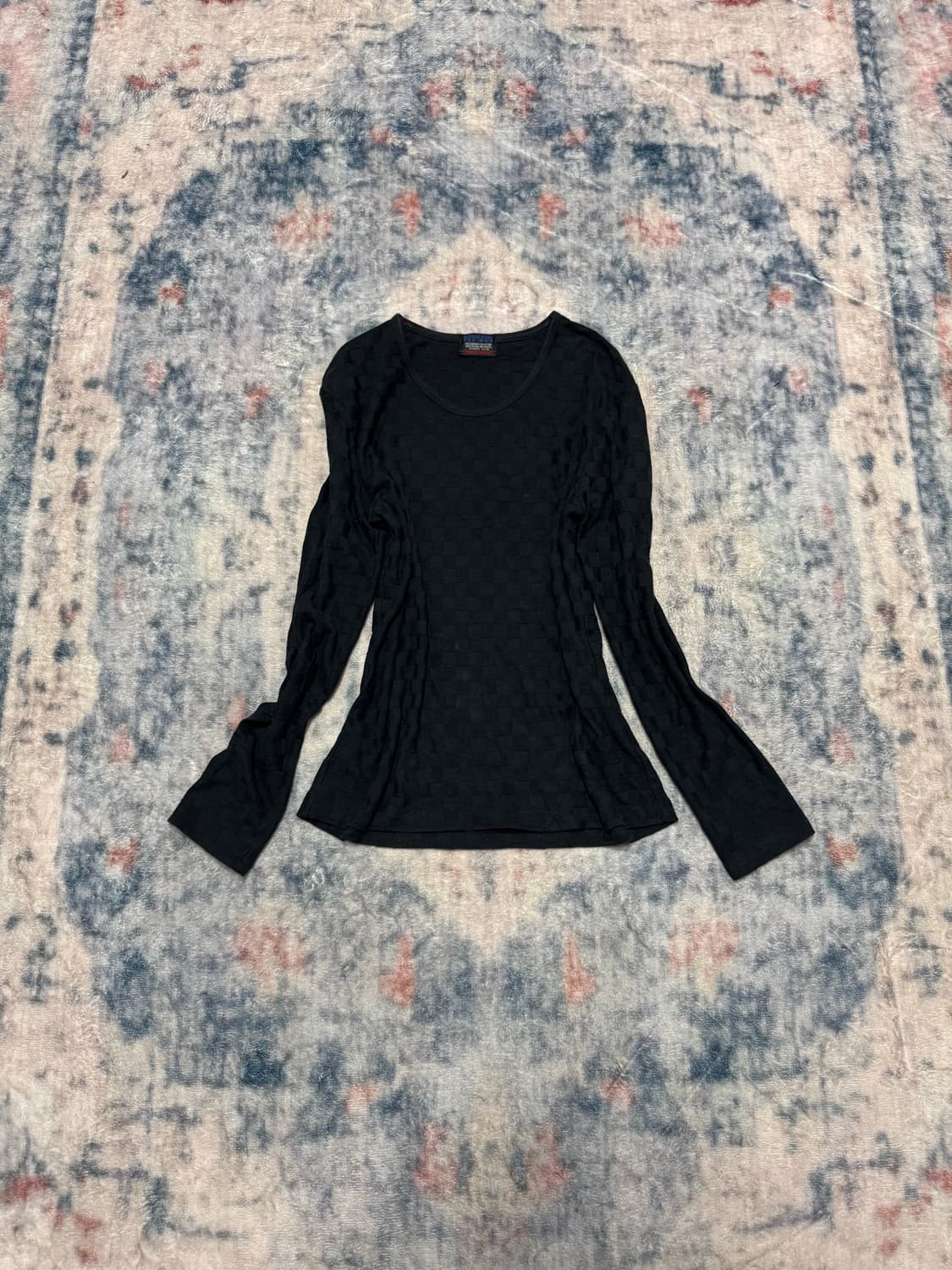 Nicole club checker board black cut sew 상품이미지2
