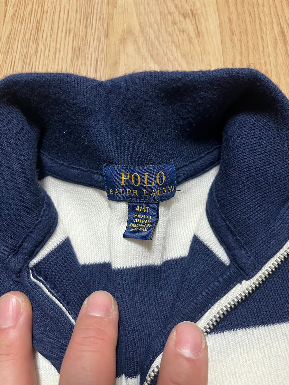 폴로 랄프로렌 키즈 스트라이프 반집업 니트 상품이미지3