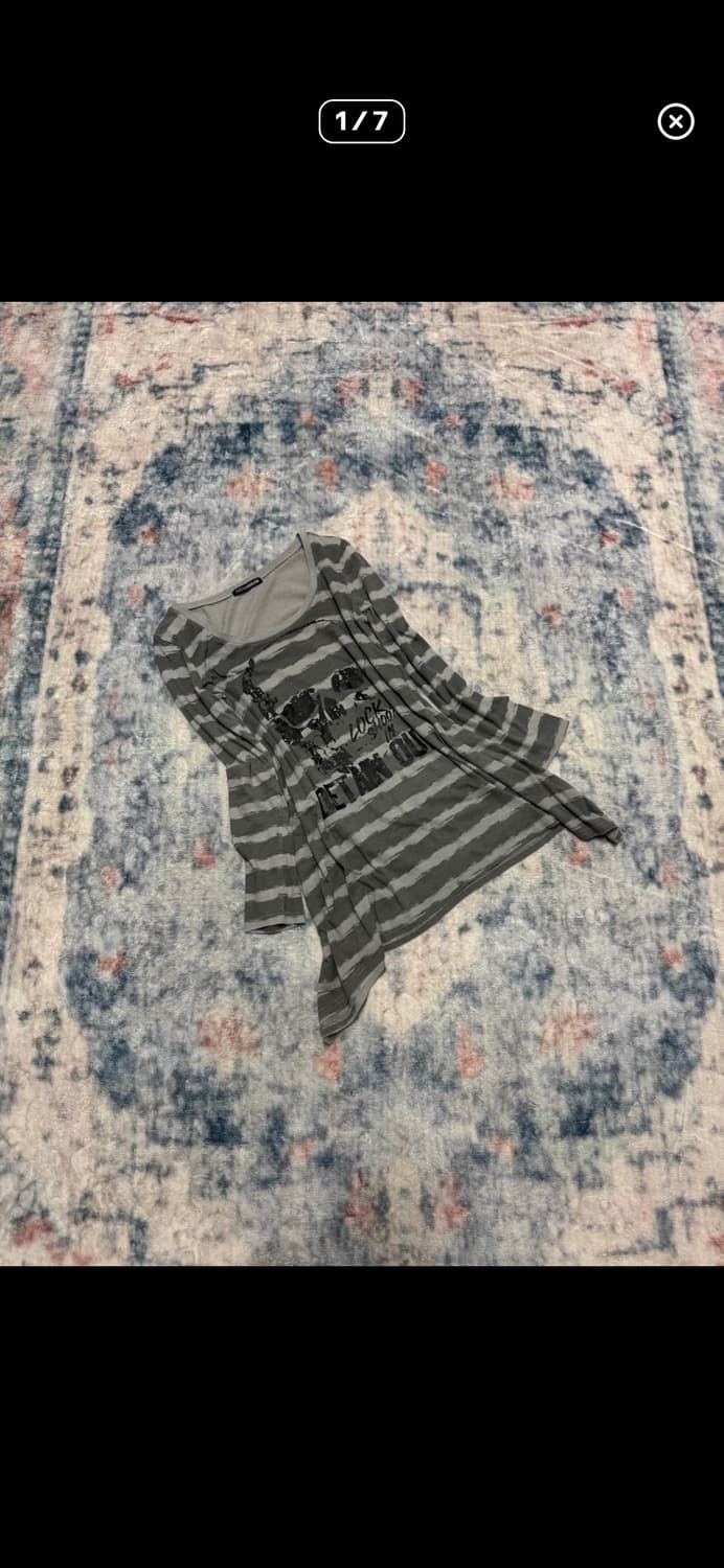 Ghost of harlem stripe skull top 상품이미지1