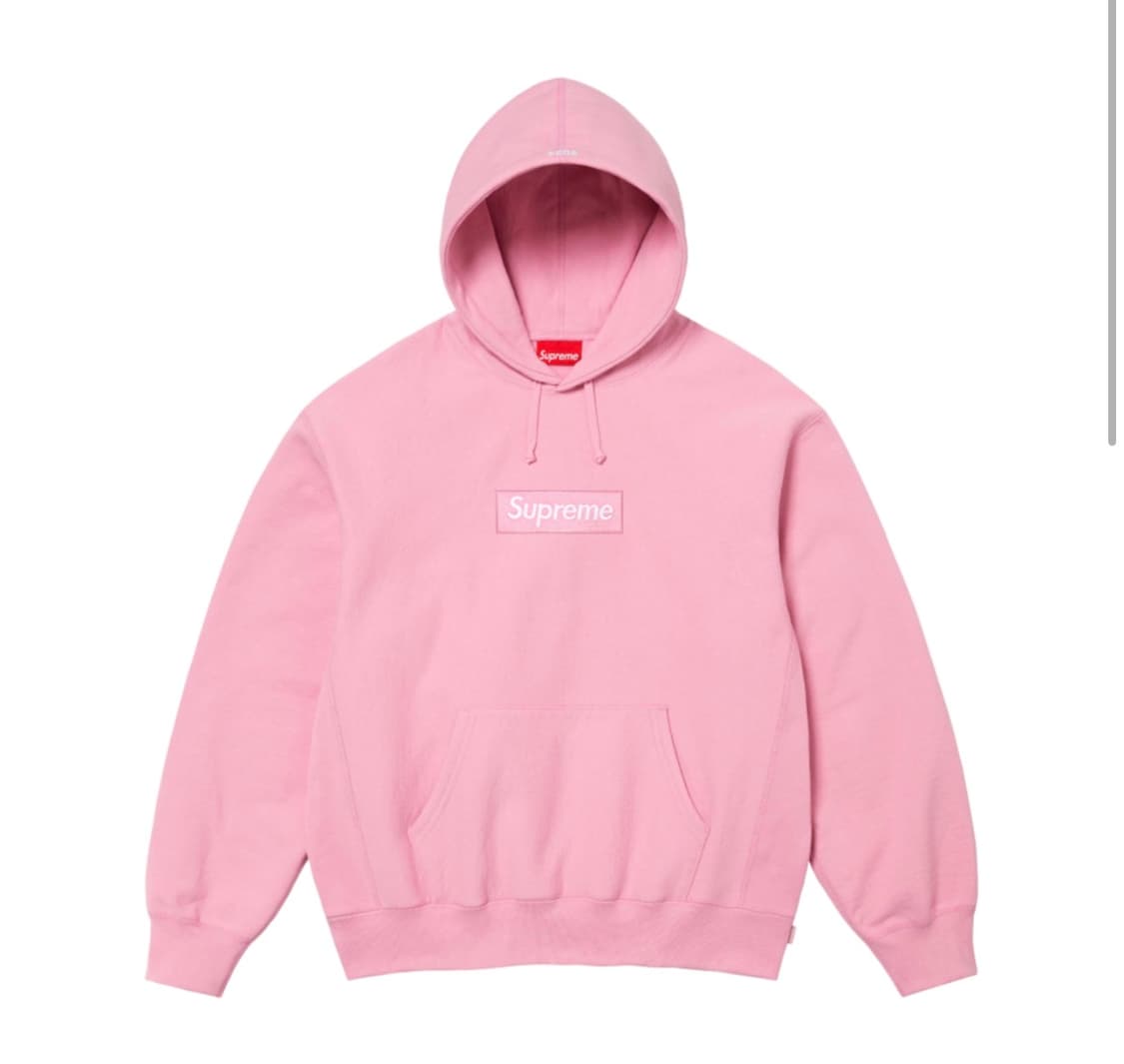 24FW 슈프림 박스로고 후드 스웨트셔츠 더스티 핑크 - XL 상품이미지1