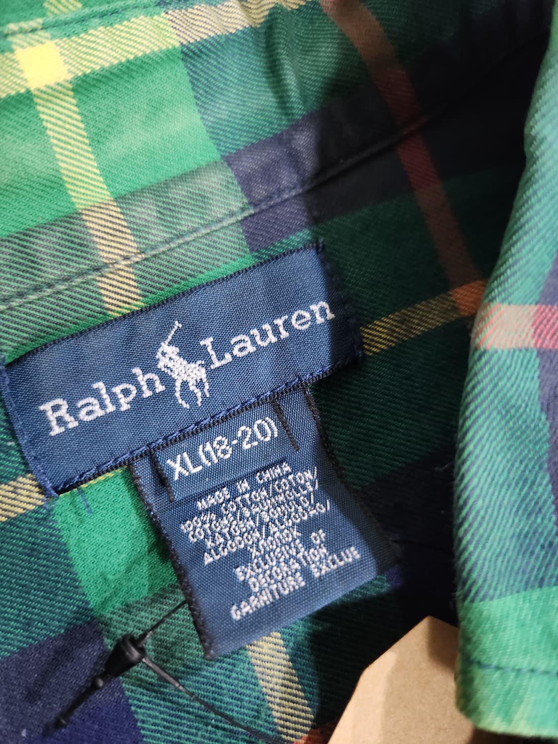 **폴로 랄프 로렌(Polo Ralph Lauren) 체크 셔츠 ​-XL 상품이미지5