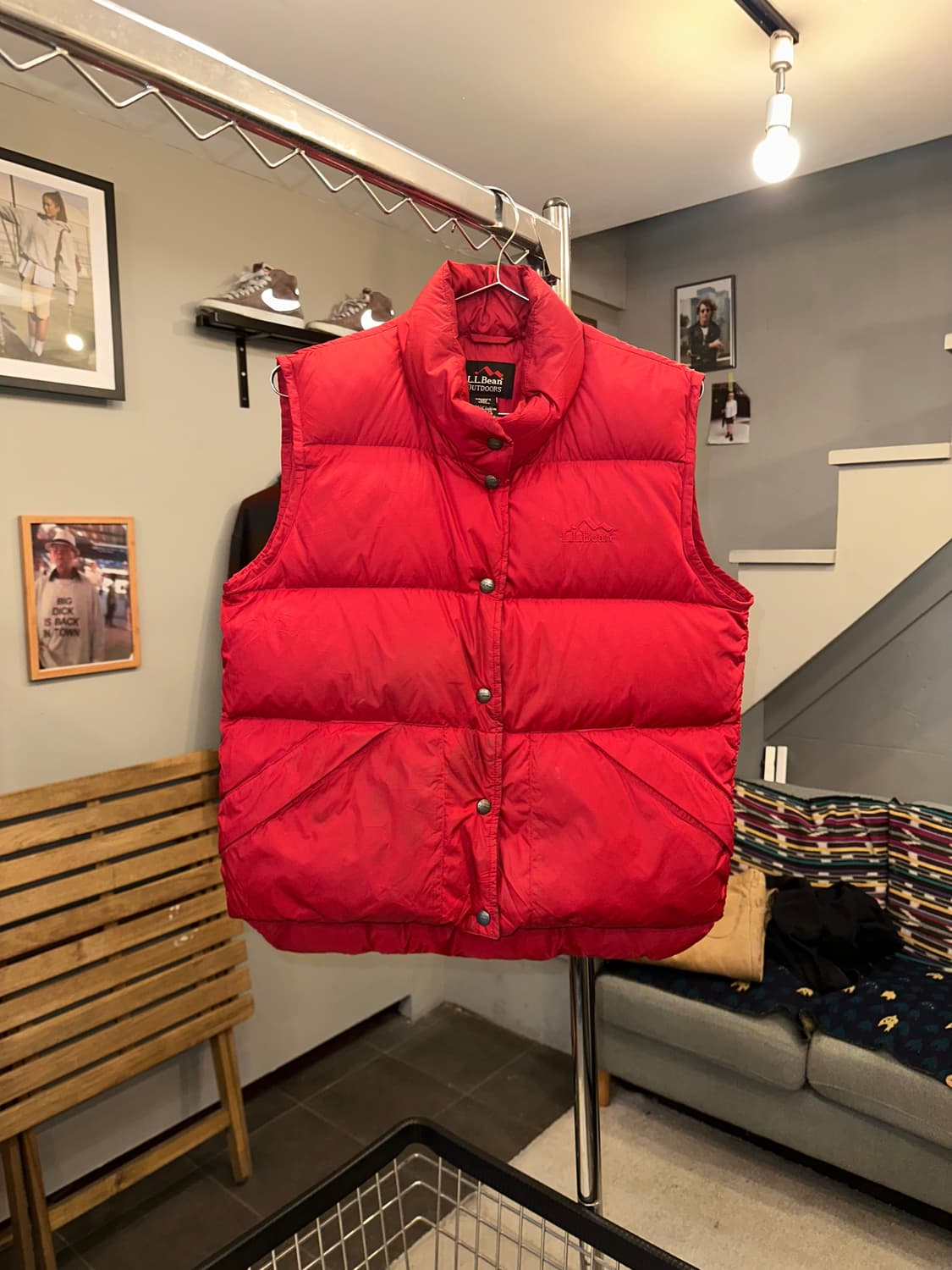 00’s LL Bean Red small logo vest 상품이미지3