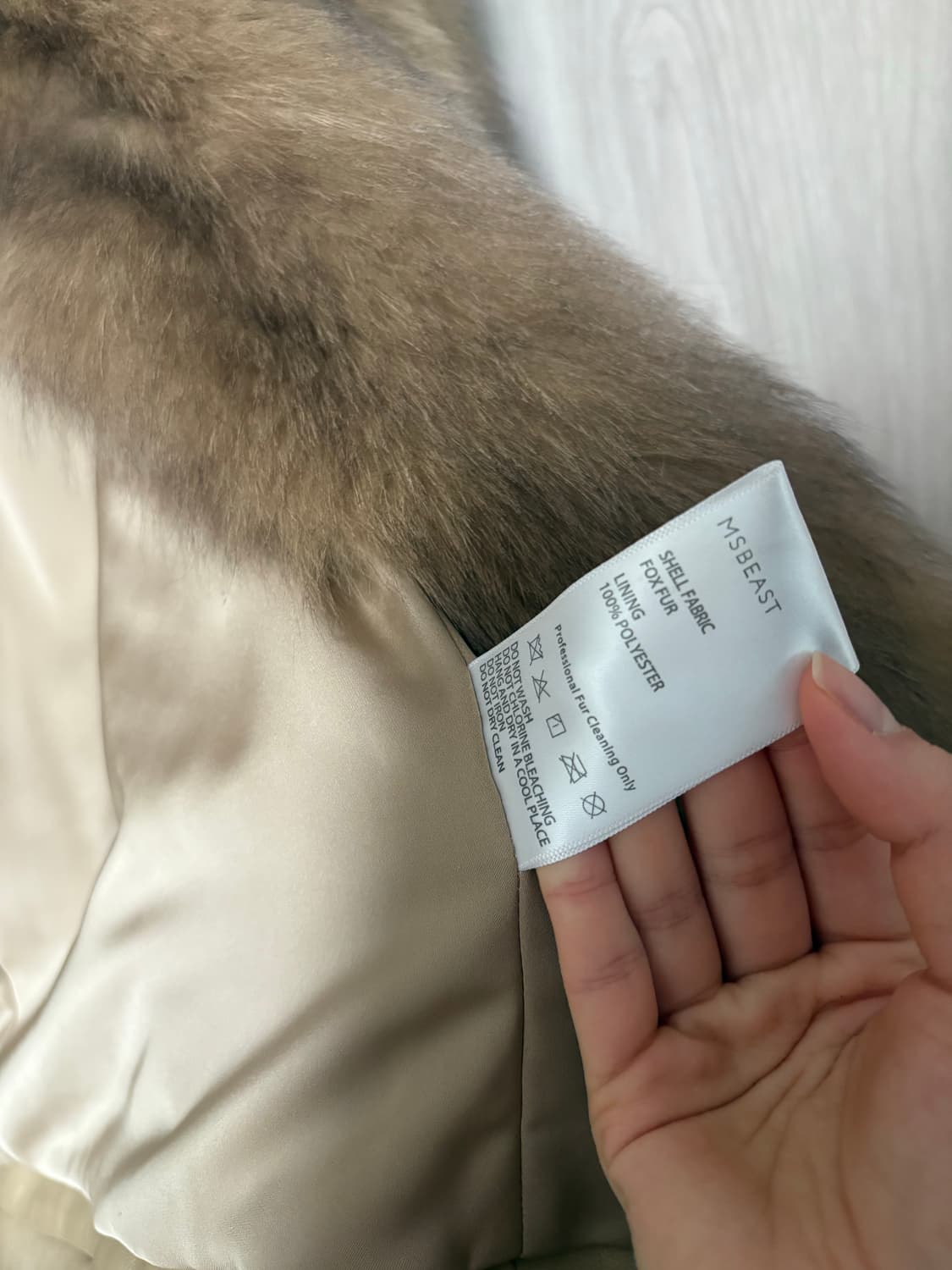 Msbeast 폭스 퍼 자켓 브라운 M 상품이미지9