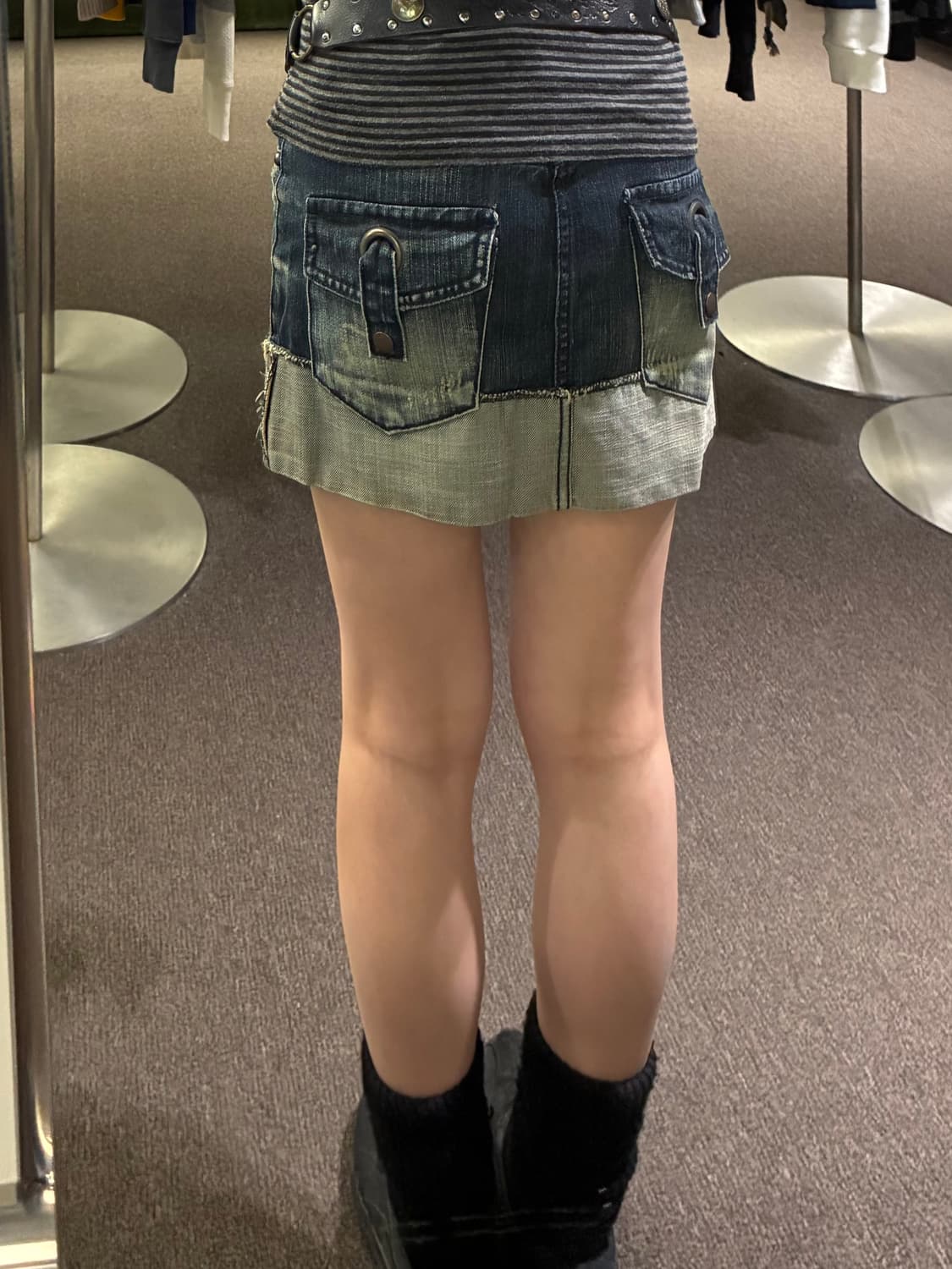 S)Japanese vintage Y2K 포켓 데님 미니스커트 상품이미지2
