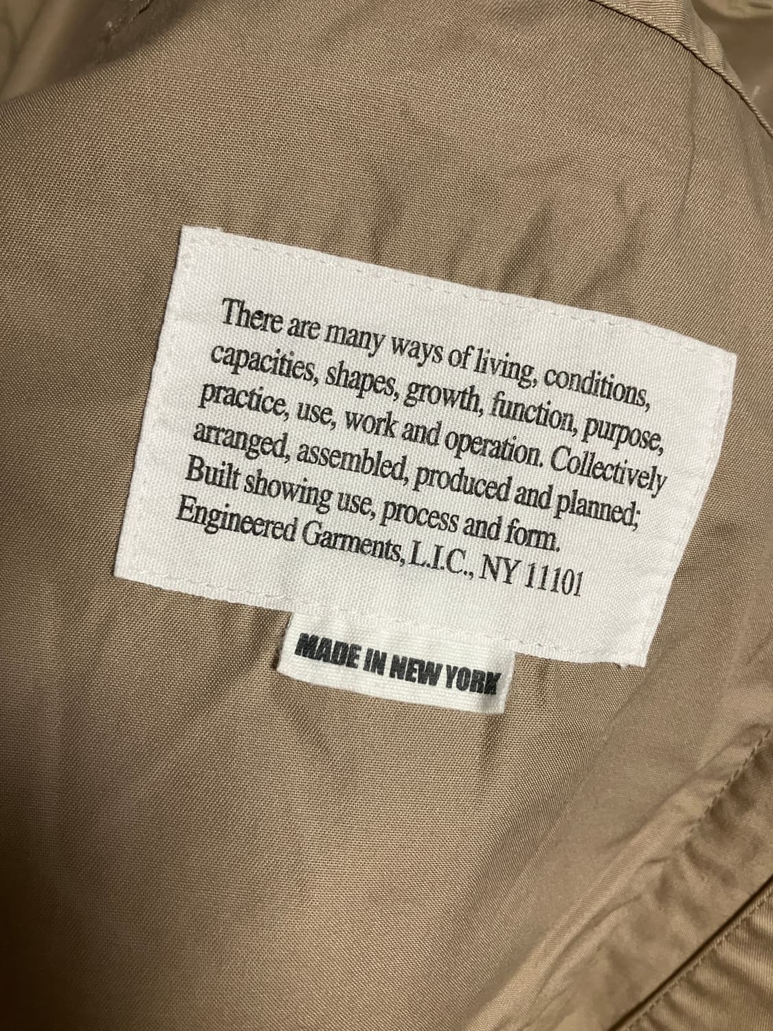 엔지니어드가먼츠 22ss 로이터 자켓 하이카운트트윌 [M] 상품이미지7