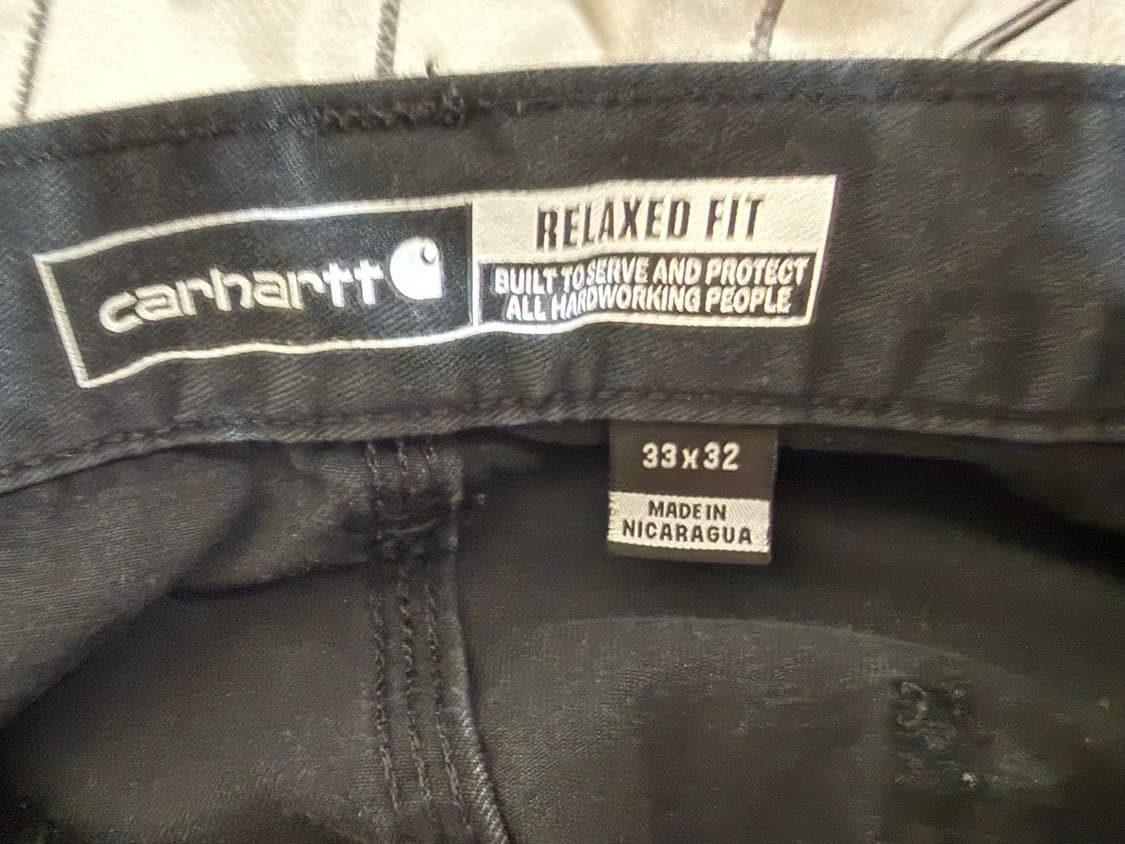 칼하트 싱글니 팬츠 블랙 33*32 상품이미지3
