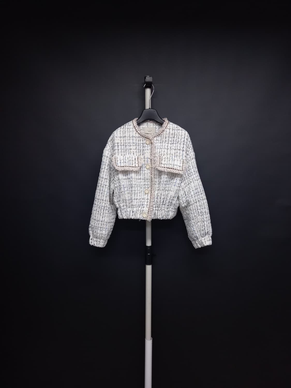 새 ANNA 안나 춘추 트위드 숏 자켓 F 44-66 상품이미지1