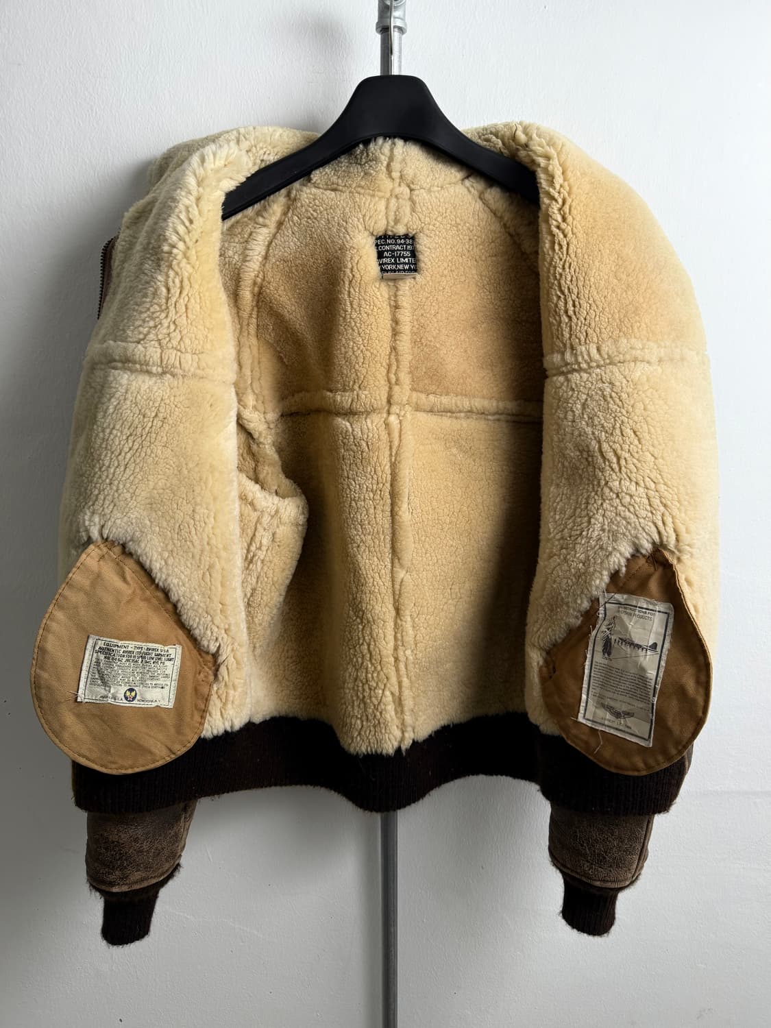 90S AVIREX SHEEPSKIN B-6 LEATHER JACKET 상품이미지7