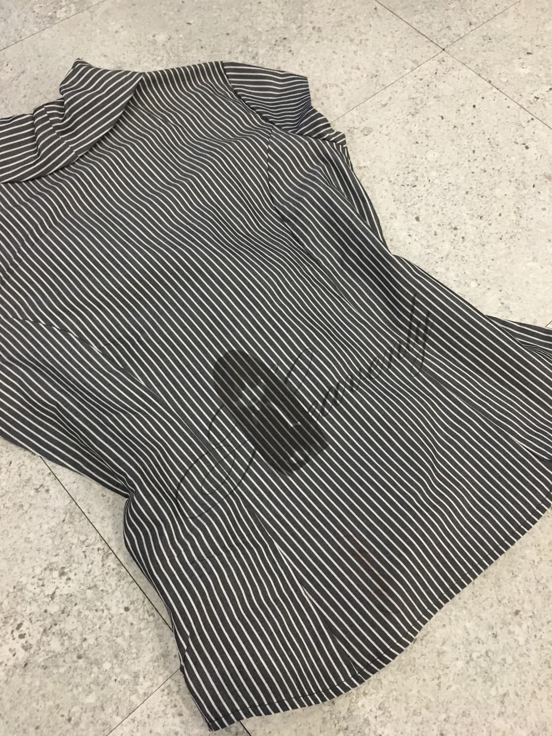 Stripe Lettering Short Sleeve Shirt 상품이미지2