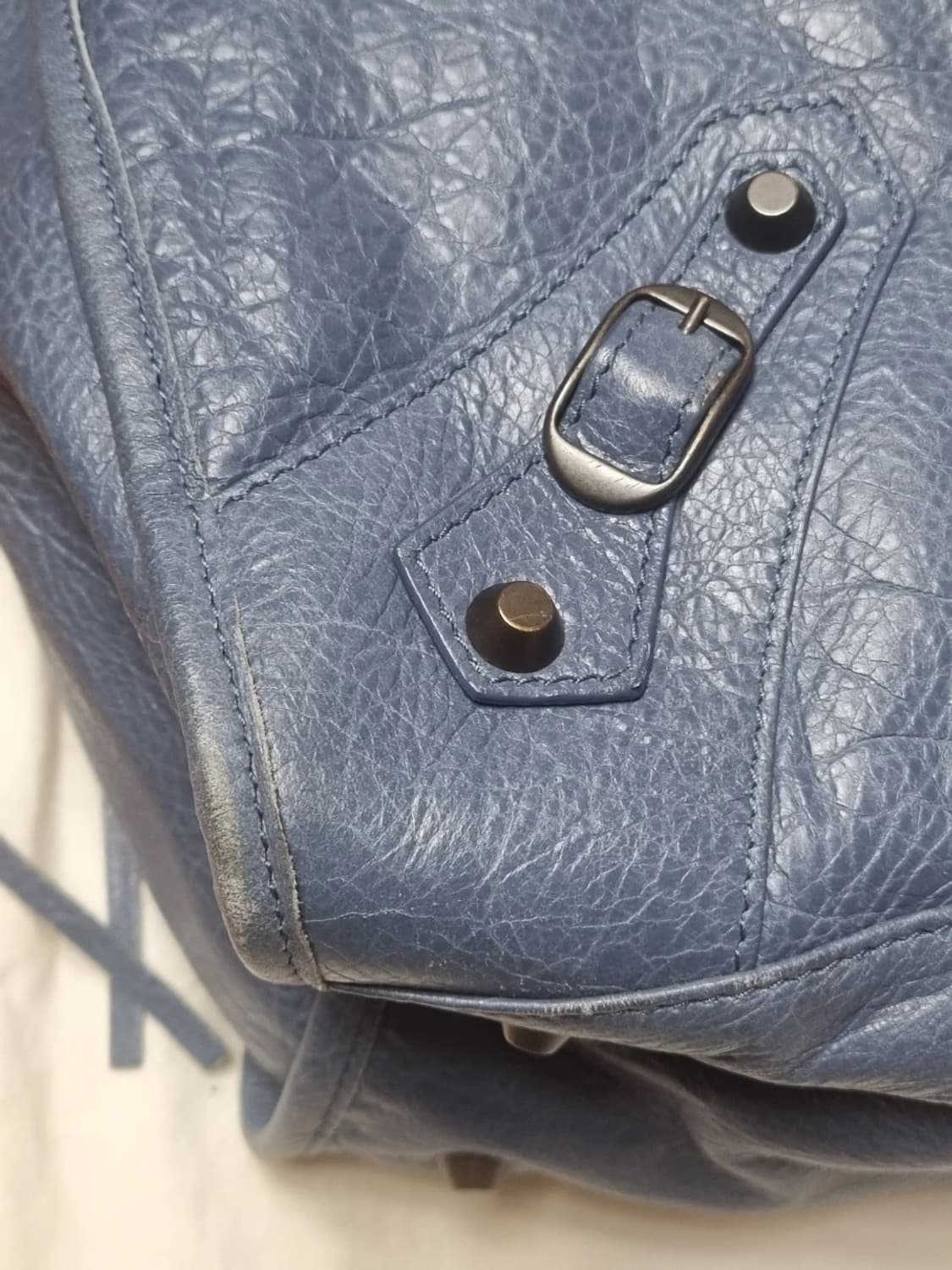 발렌시아가 정품 모터백 블루 라지 상품이미지3