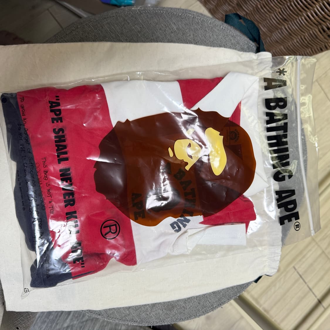 베이프 키즈 패널 스트라이프 폴로 셔츠 레이어드 바디수트 상품이미지2