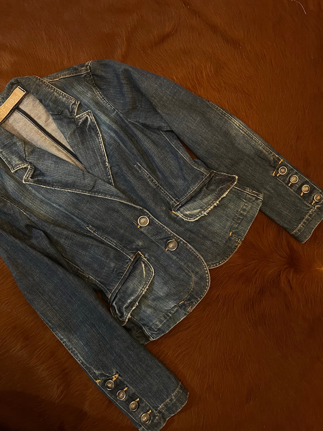 빈티지 데님 블레이저 워싱자켓 상품이미지2