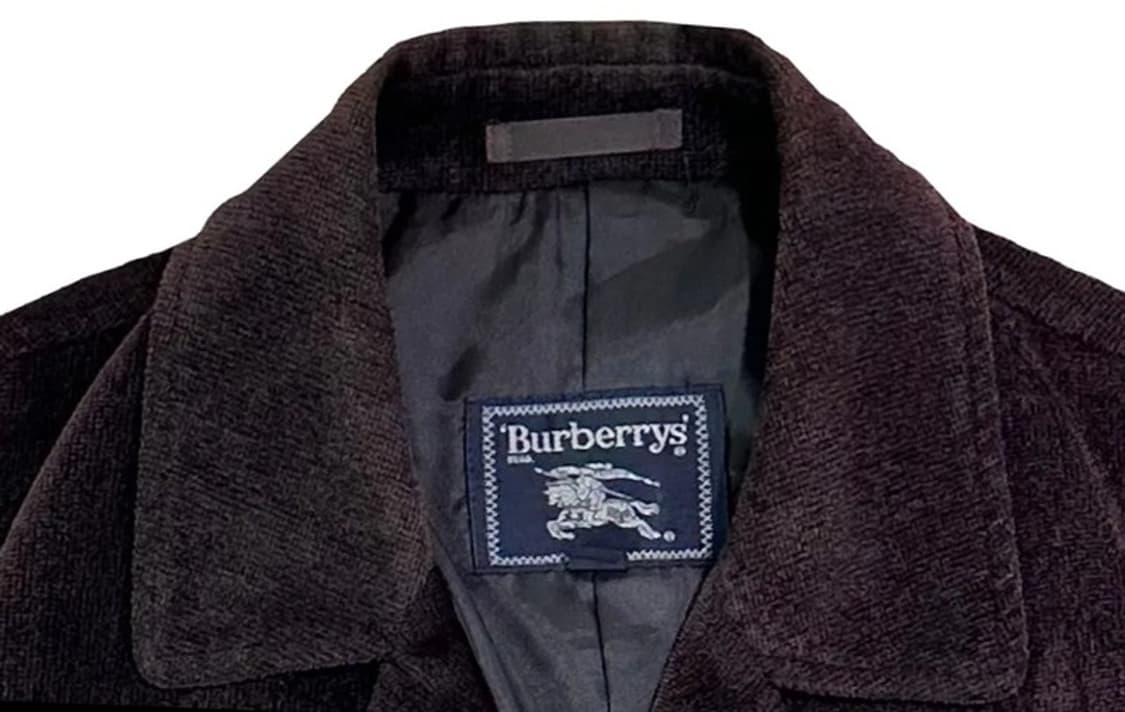 [L] BURBERRY 버버리 벨벳 반코트자켓 브라운 남성 상품이미지5