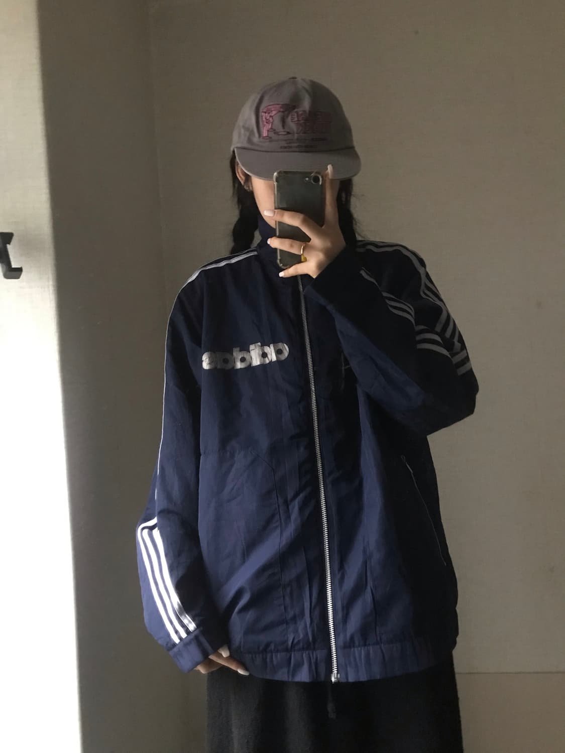 아디다스 네이비 실버 삼선 점퍼 상품이미지4