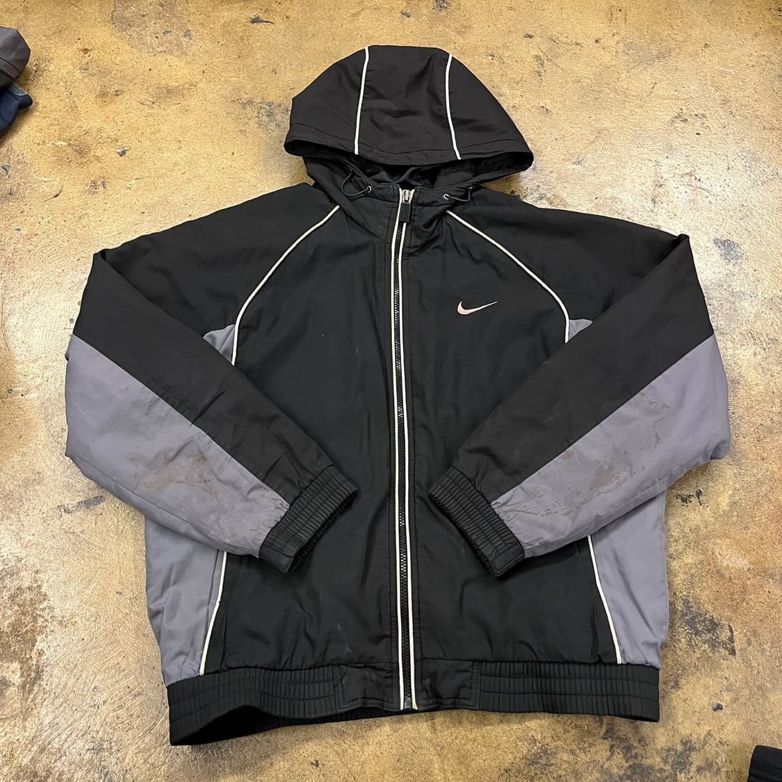 [정품/M] 나이키 후드 바람막이 블랙 회색 b17 상품이미지2
