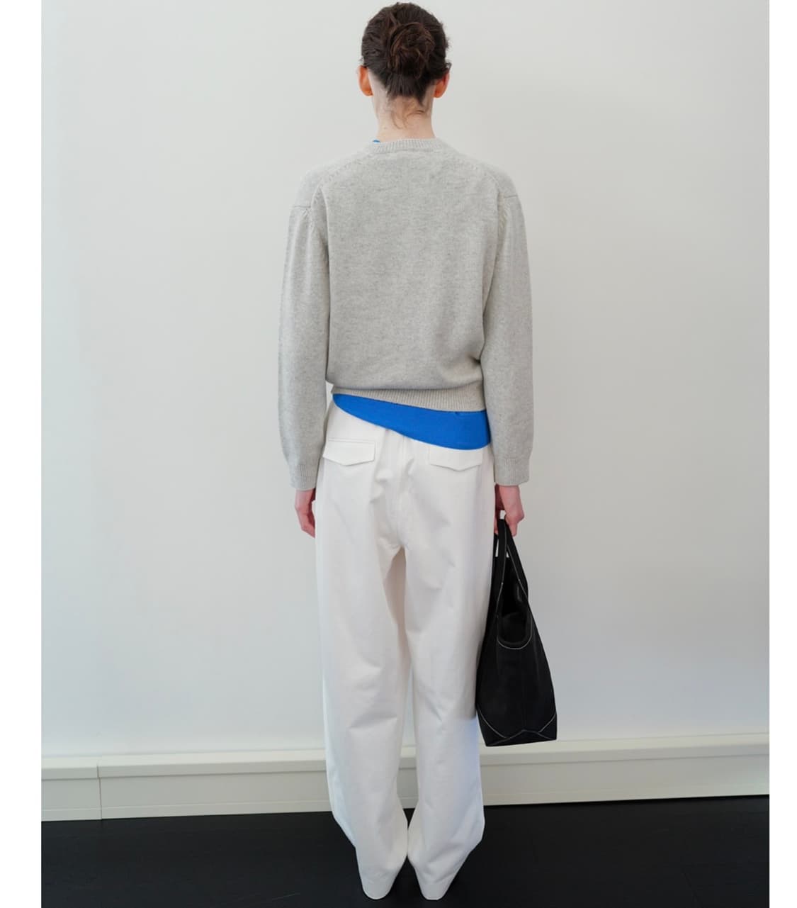 문달 브이넥니트 24 Deep V-neck Knit in 멜란지그레이 M 상품이미지9