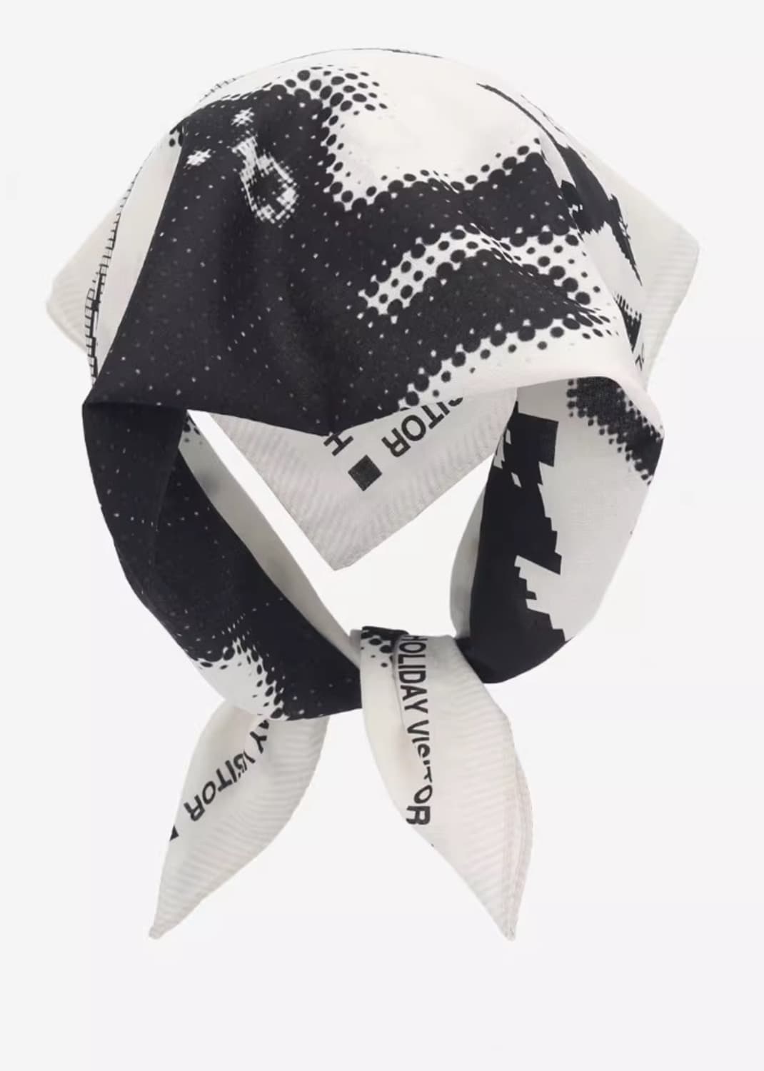 [새상품]도트 고양이 반나다 스카프 화이트 상품이미지3