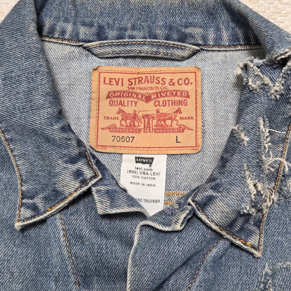 Levi's 리바이스 리워크 그런지 트러커 데님자켓 상품이미지4