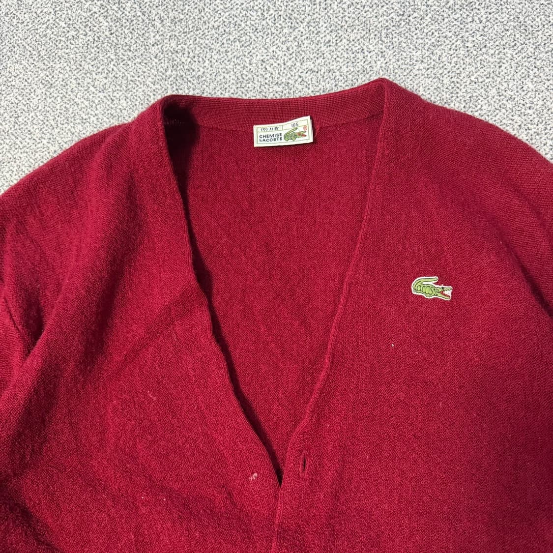 라코스테 버건디 니트 가디건 상품이미지2