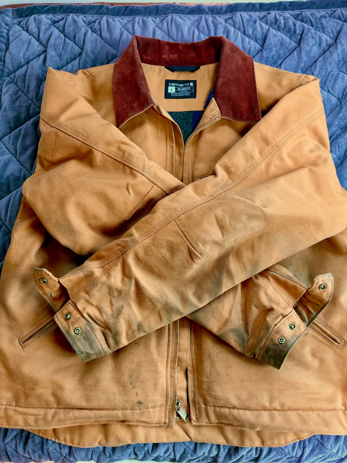 정품 칼하트US 디트로이트 자켓 된장맛(L)OJ3828 상품이미지7