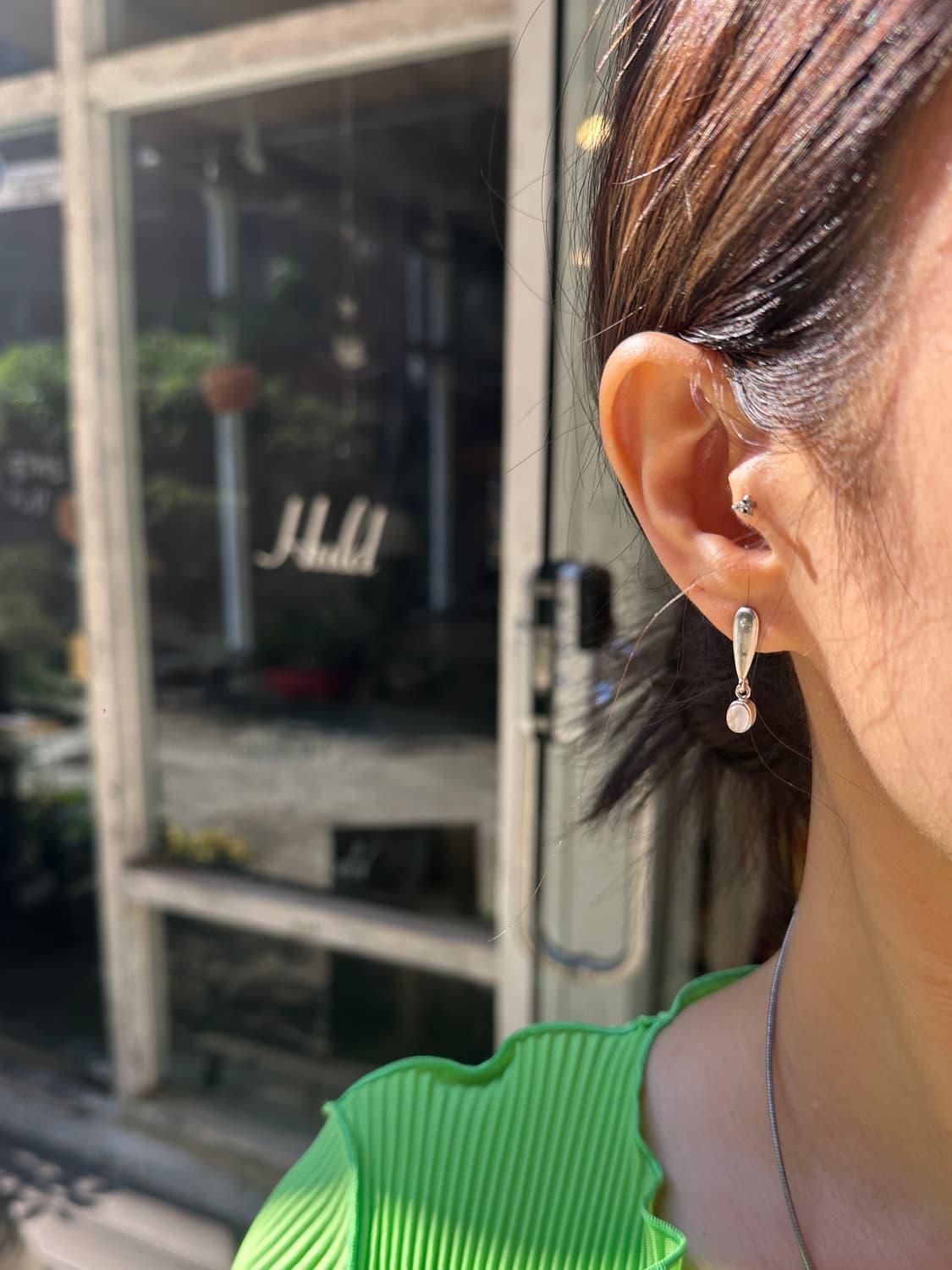 Vintage moonstone 925silver earring 상품이미지5