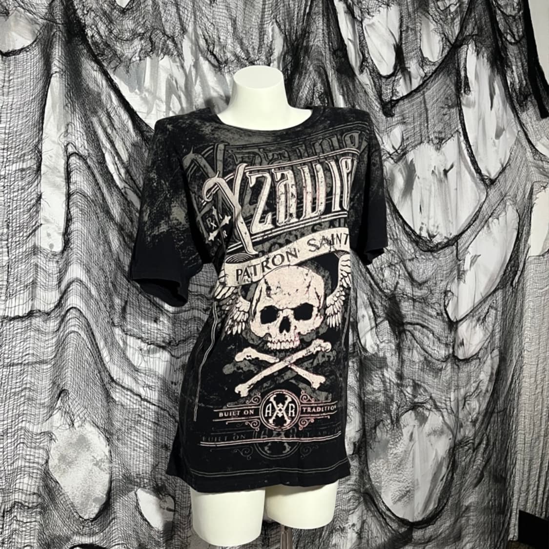 XZAVIER Punk skull Tattoo t-shirt 상품이미지2
