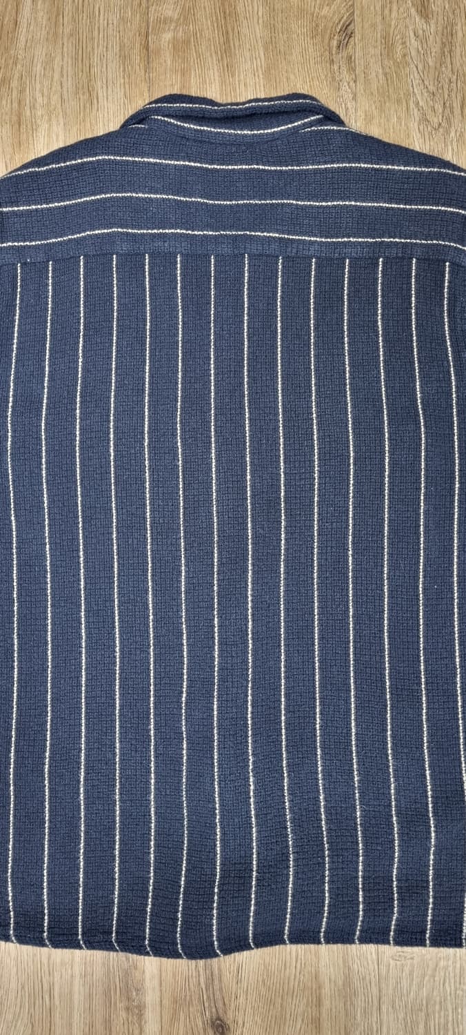 자라 스트라이프 니트 오픈넥 반팔 셔츠 XL _ 남성 상품이미지6
