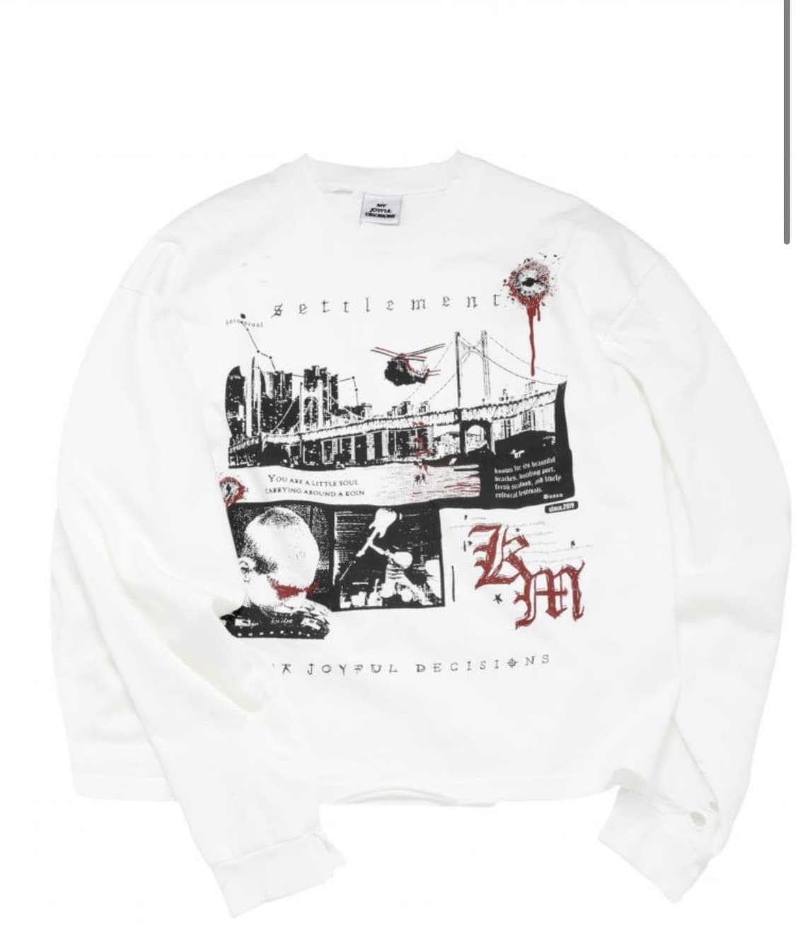 M mjd 코인서울 롱슬리브 화이트 미개봉 새제품 판매 상품이미지1