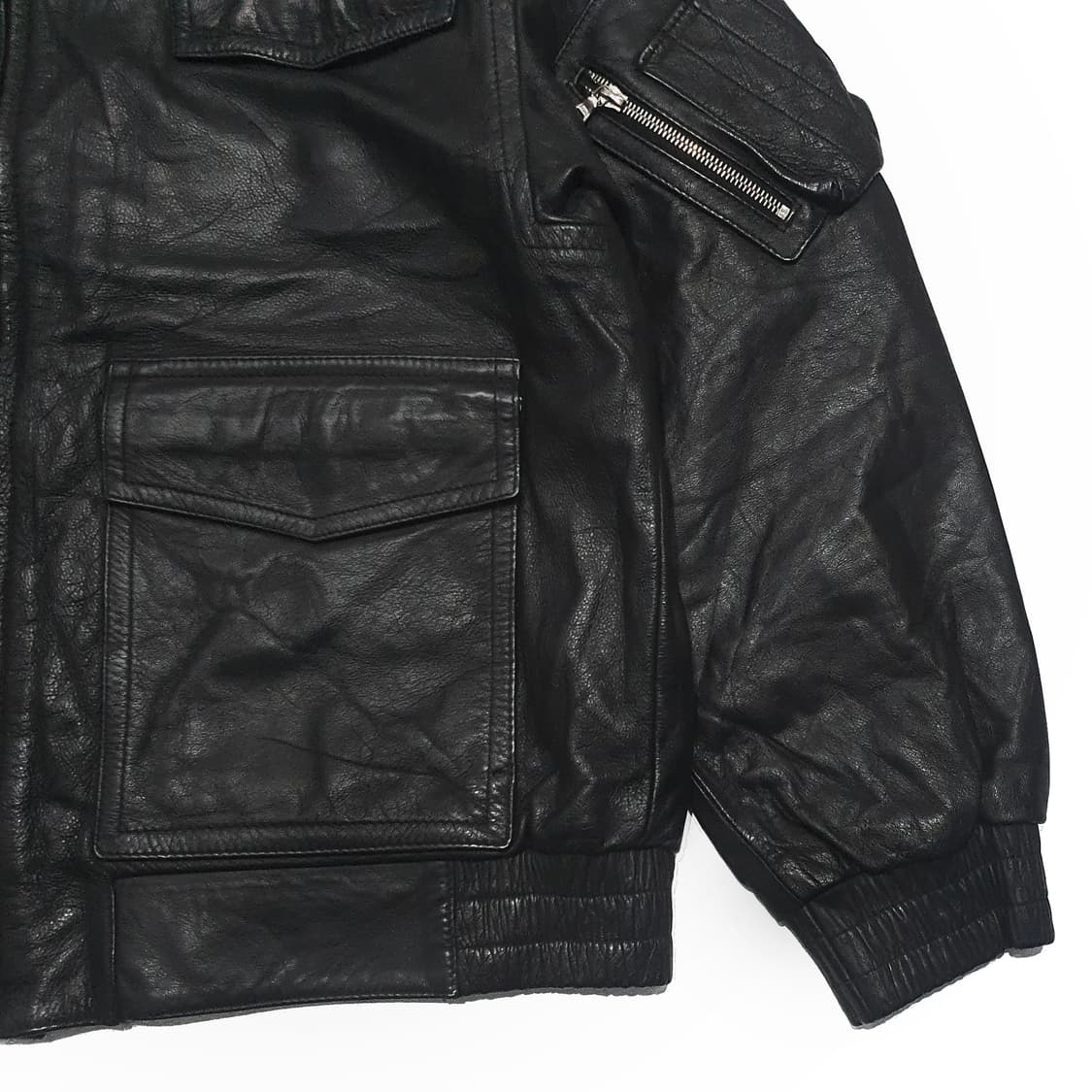 빈티지 90s polizei 독일 경찰 가죽자켓 105-110 상품이미지5