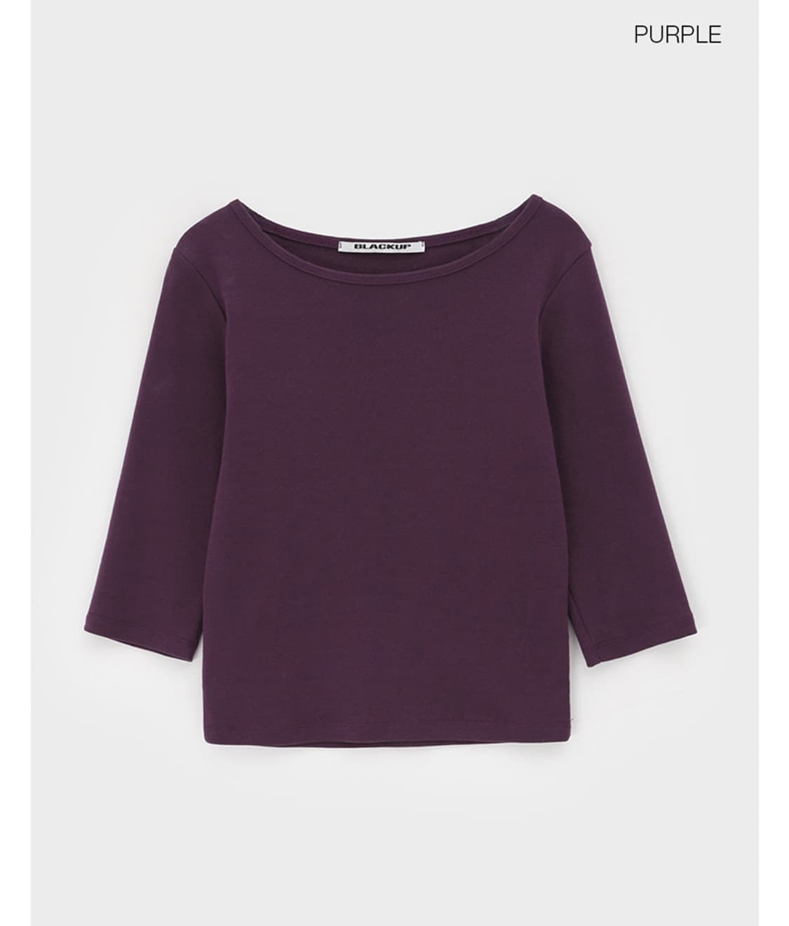 블랙업 스탠다드 보트넥 7부티 퍼플 상품이미지1