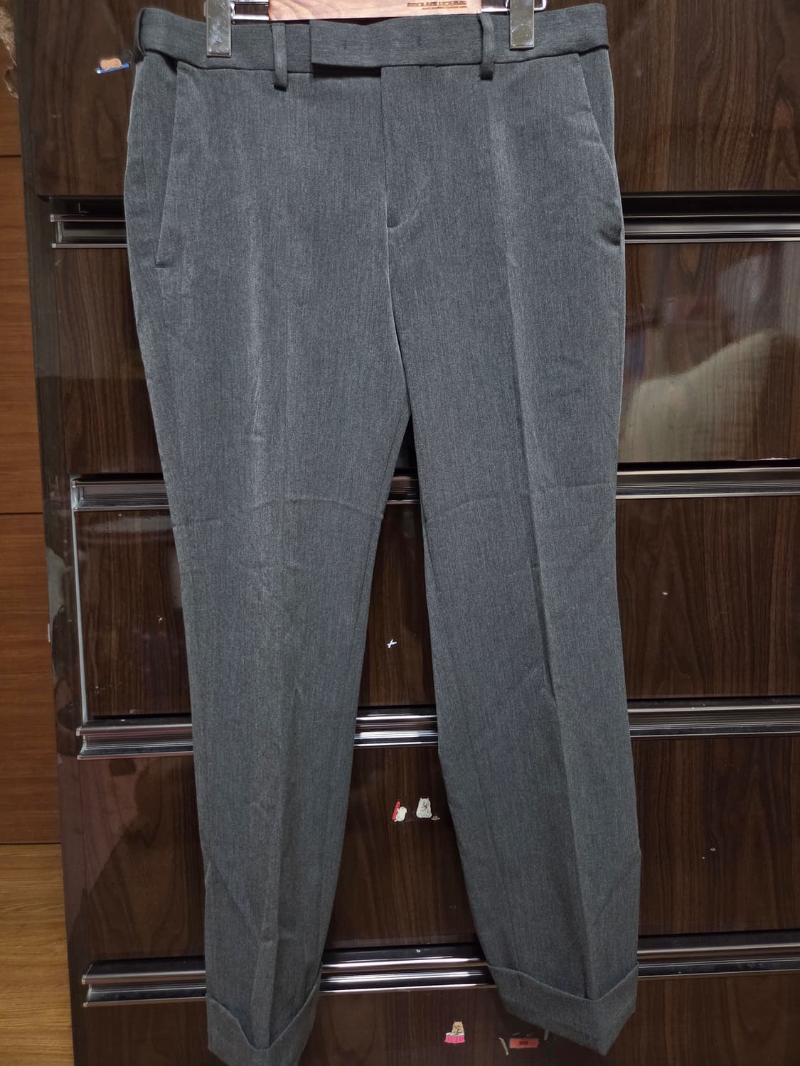 무신사 스탠다드 턴업 크롭 미드 그레이 31 상품이미지2