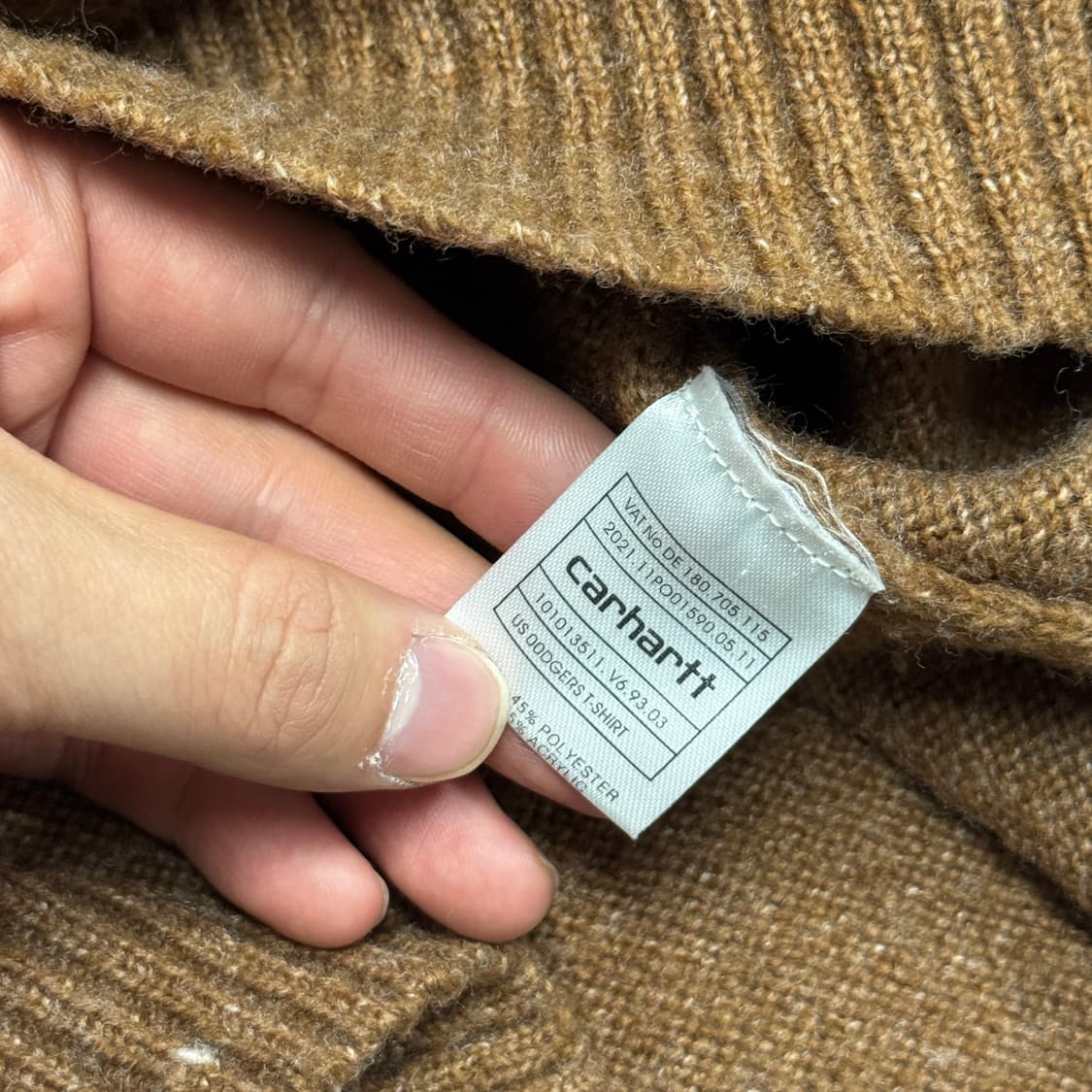 칼하트 90s USA 브라운 울 니트 L 상품이미지5