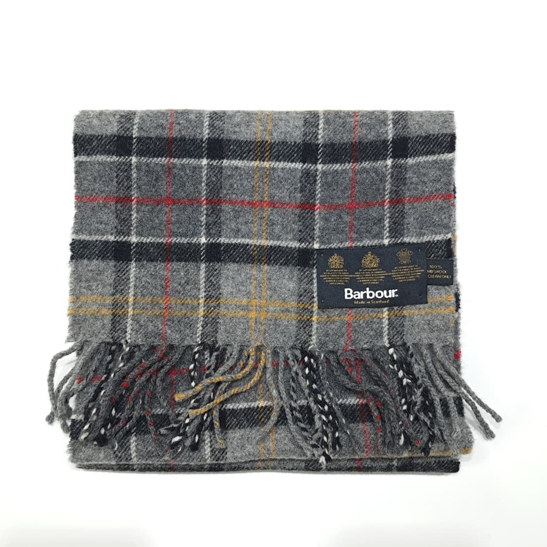 MX391 바버 스코틀랜드판 램스울 타탄 체크 머플러 상품이미지6