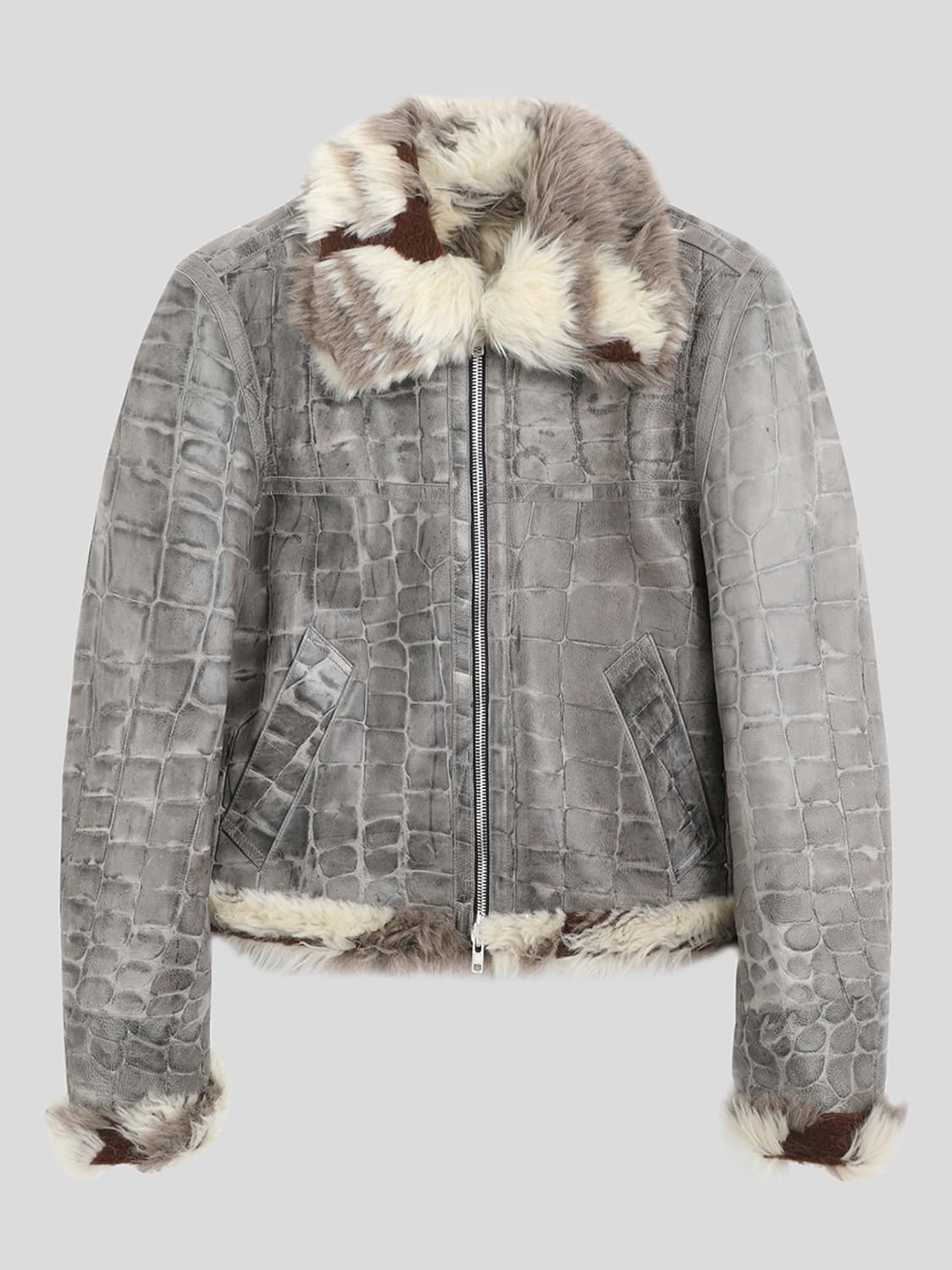 [M] 산쿠안즈 Sankuanz 파이톤 무스탕 퍼 자켓 상품이미지2