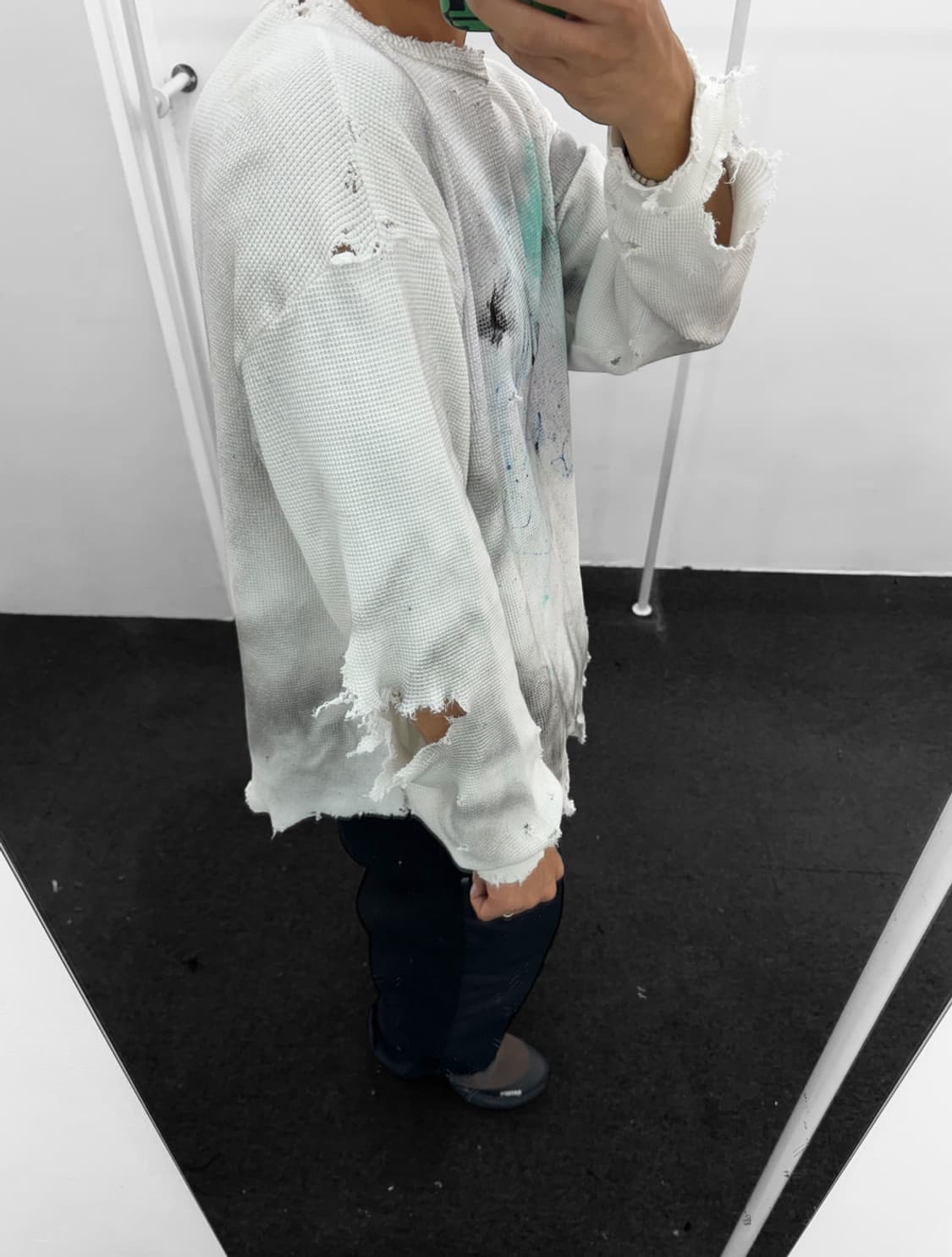빈티지 와플 긴팔 상품이미지3