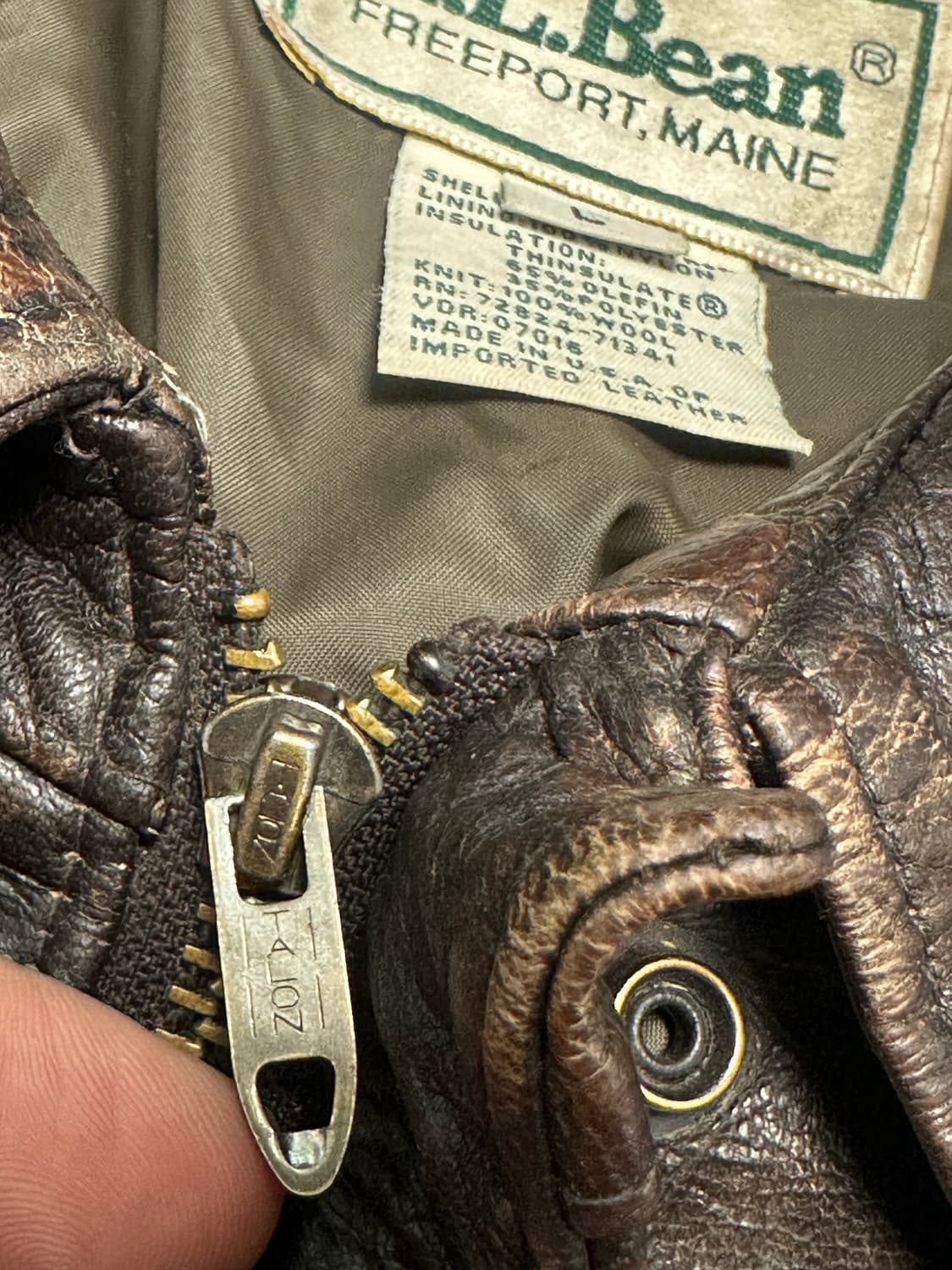 미제 엘엘빈 LL Bean a-2 고트레더 자켓 L 상품이미지6