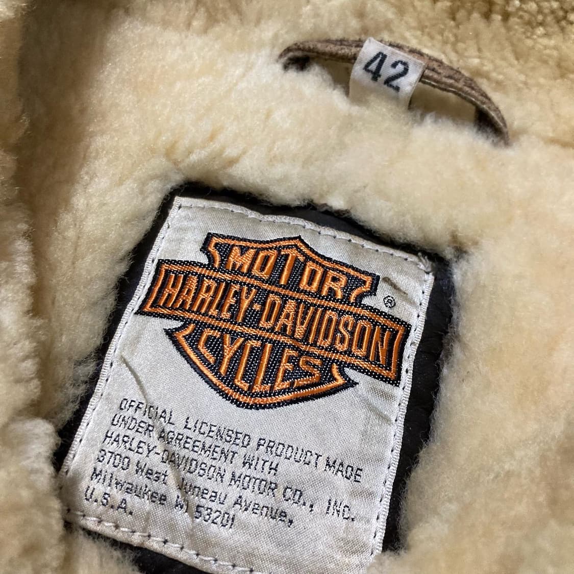 HARLEY DAVIDSON 할리데이비슨 통가죽 무스탕 상품이미지5