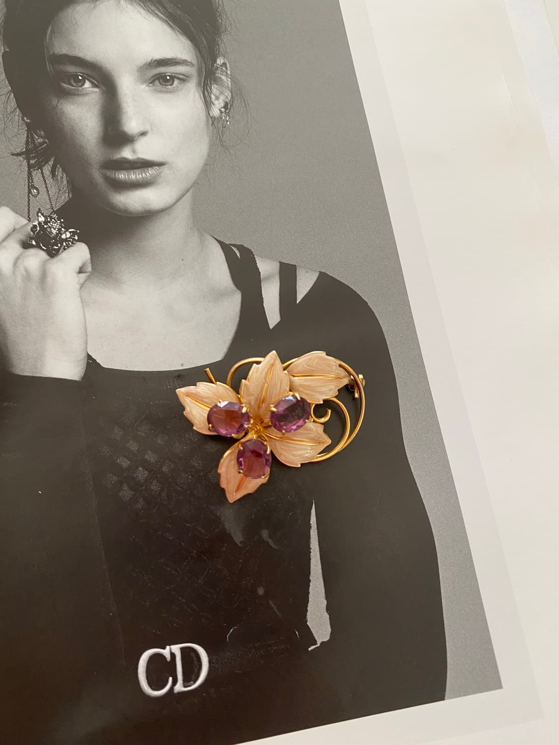 퍼플 플라워 브로치  상품이미지1