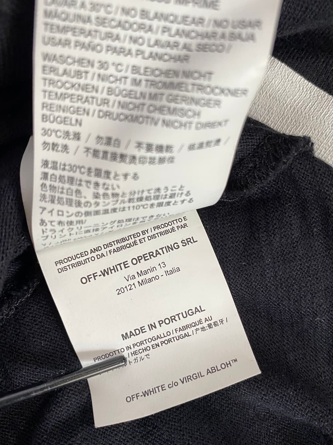 [정품] 오프화이트 18SS 모나리자 템퍼러처 오버핏 반팔 블랙 상품이미지8