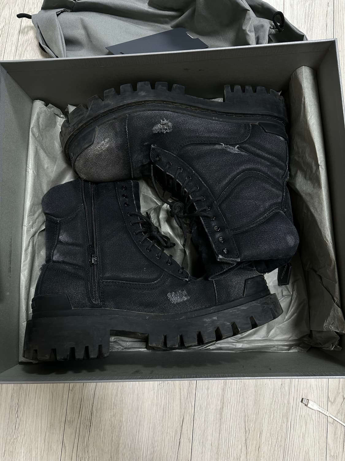 (Size:41) 발렌시아가 스트라이크 부츠 블랙 상품이미지3