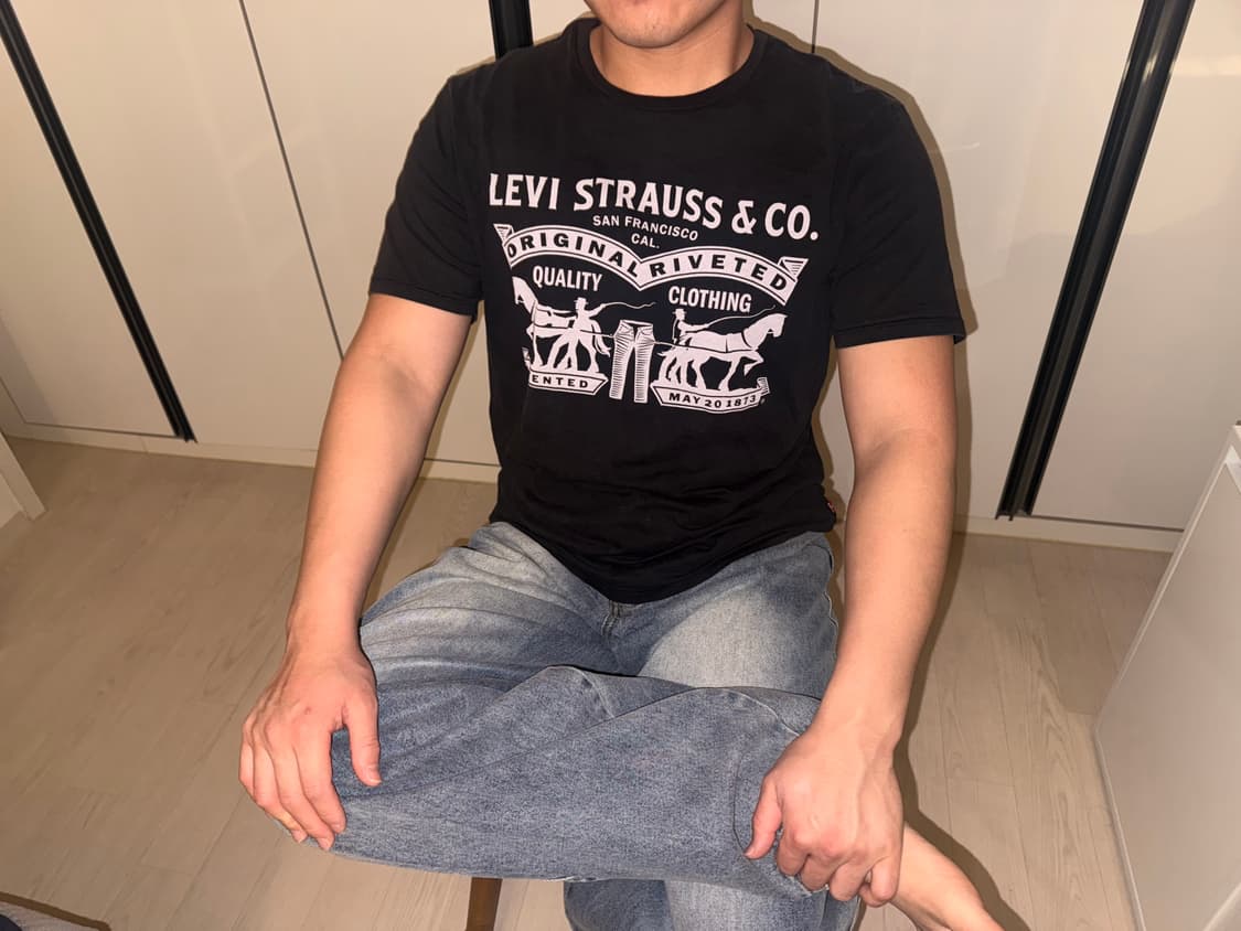 리바이스 반팔티 + 벌룬데님팬츠 상품이미지2