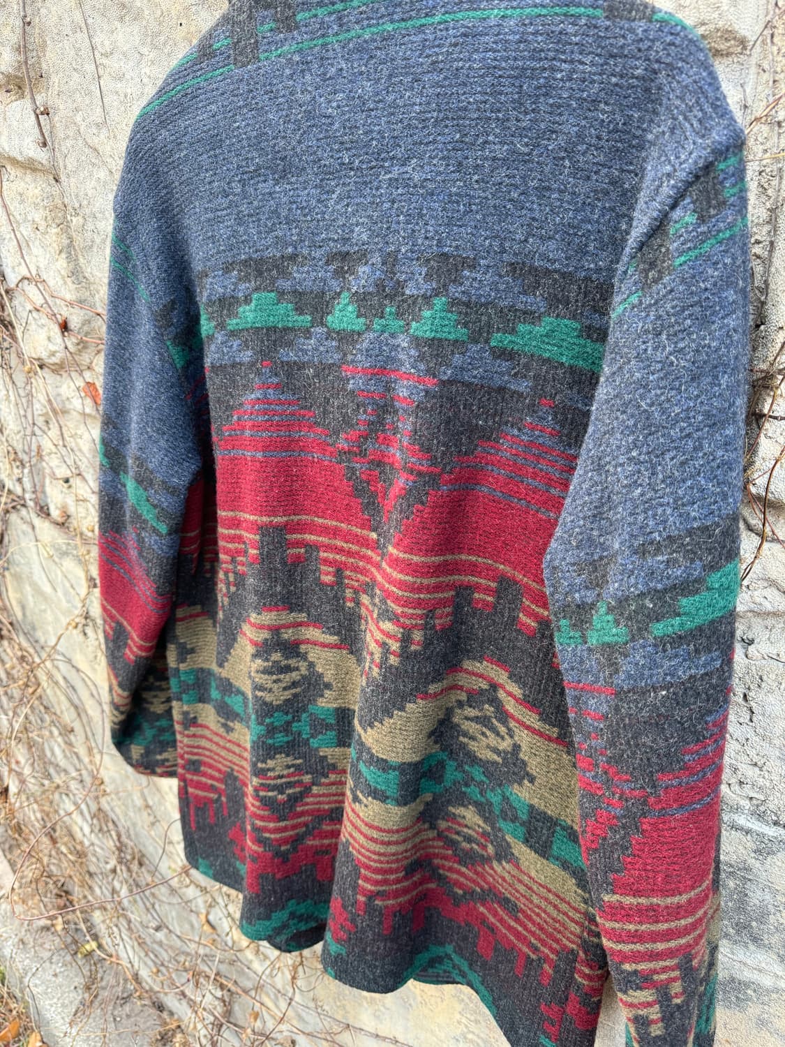 90s 울리치 빈티지 usa 나바호 문양 울 웨스턴 코트 m 상품이미지4