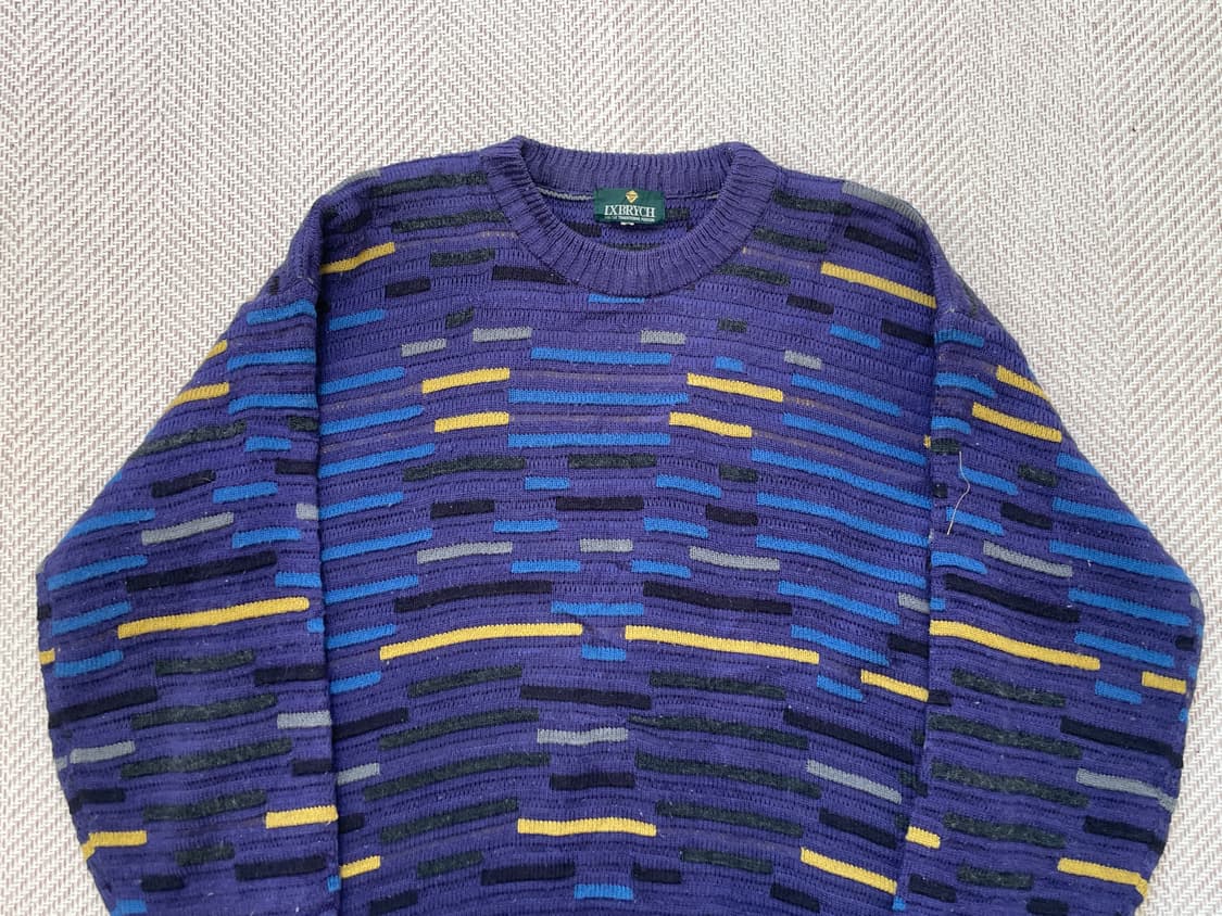 빈티지 브리치 멀티 패턴 자카드 니트   J04187 상품이미지3