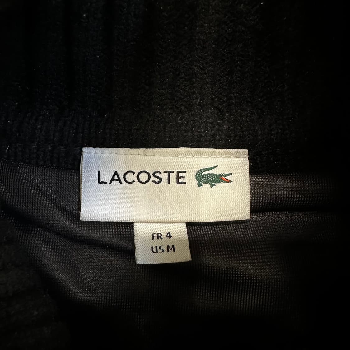 라코스테 블랙 집업 가디건 M 상품이미지4