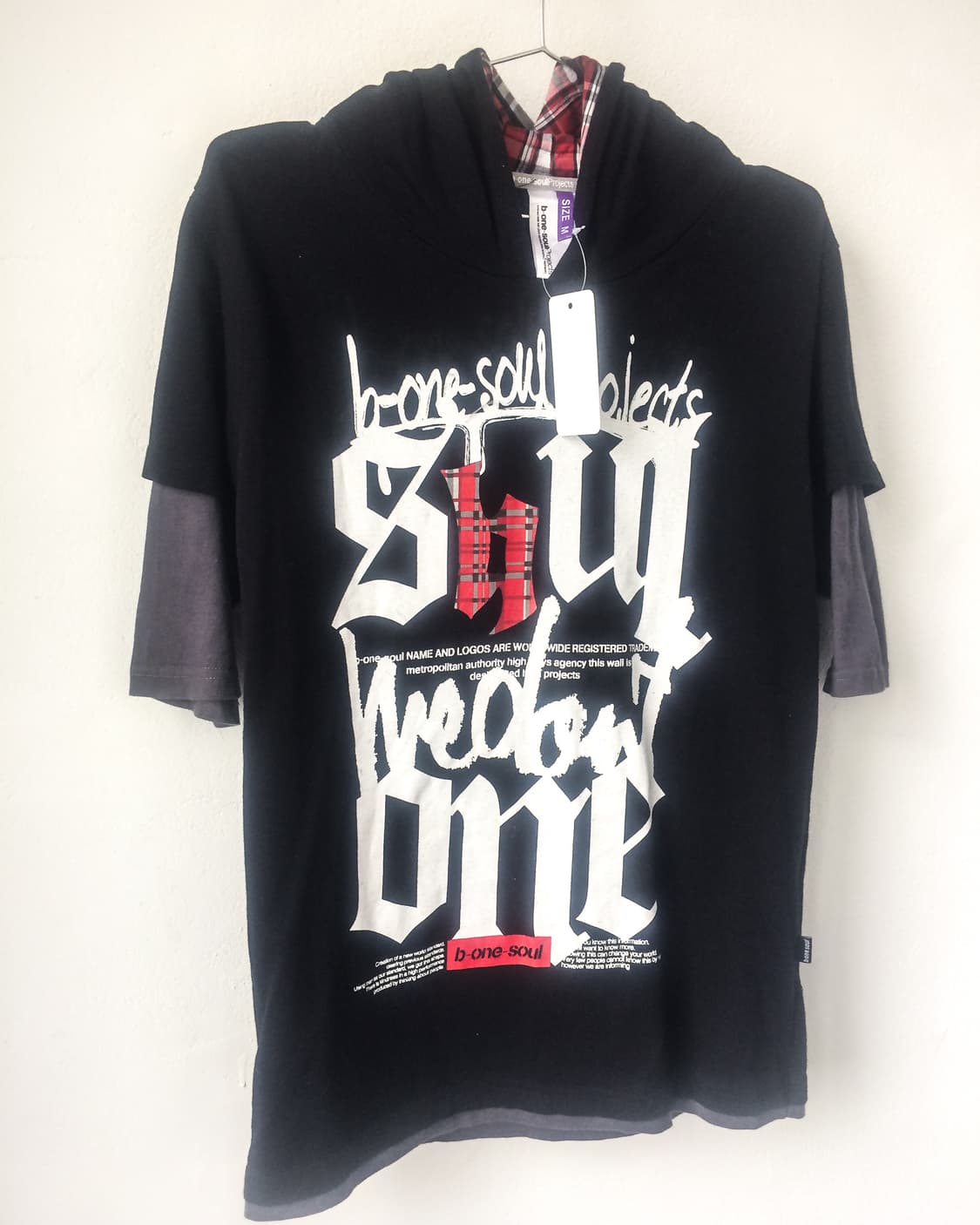 lettering printing layered hood sleeve 상품이미지4