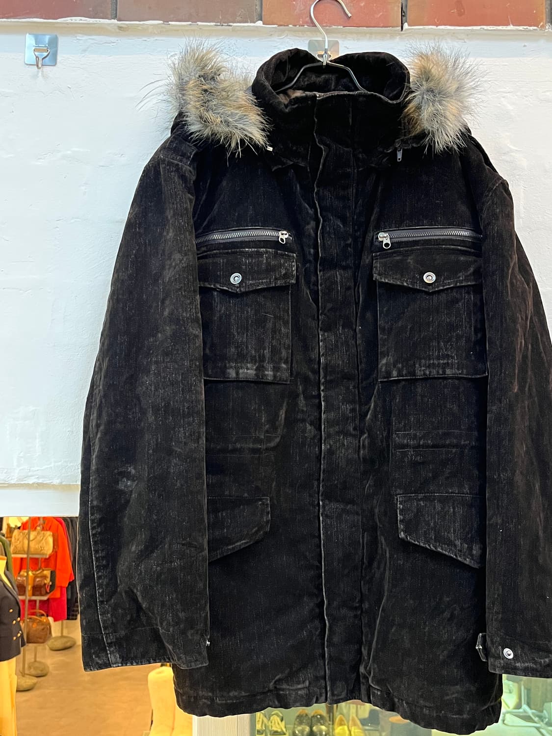 Tx/thruxton standard 벨벳 퍼 후드 파카 4L 상품이미지4