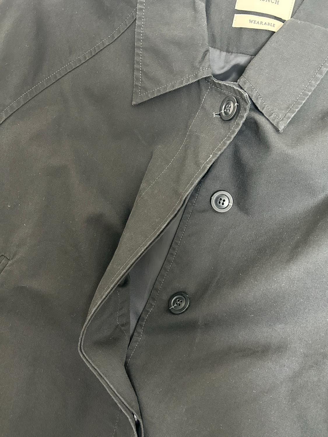 (새상품급) 버튼 코튼 트렌치 숏자켓 상품이미지3