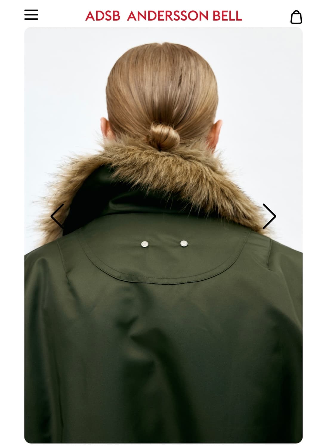 앤더슨벨 FUR COLLAR MA-1 BOMBER khaki 상품이미지6