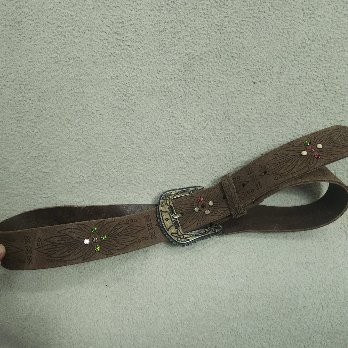 빈티지 레더 웨스턴 벨트 상품이미지1